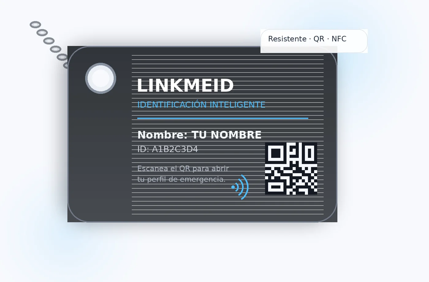 Medalla tipo militar LinkMeID