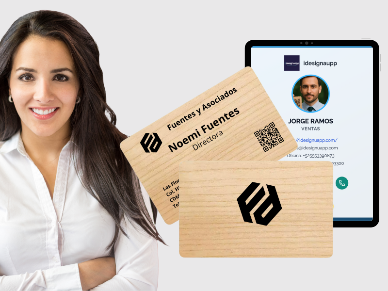 Tarjeta Profesional de Madera con NFC y QR – LinkMeID - Image 4