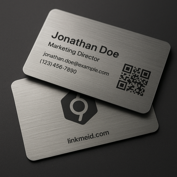 Tarjeta Profesional Metalizada con NFC y QR – LinkMeID - Image 5