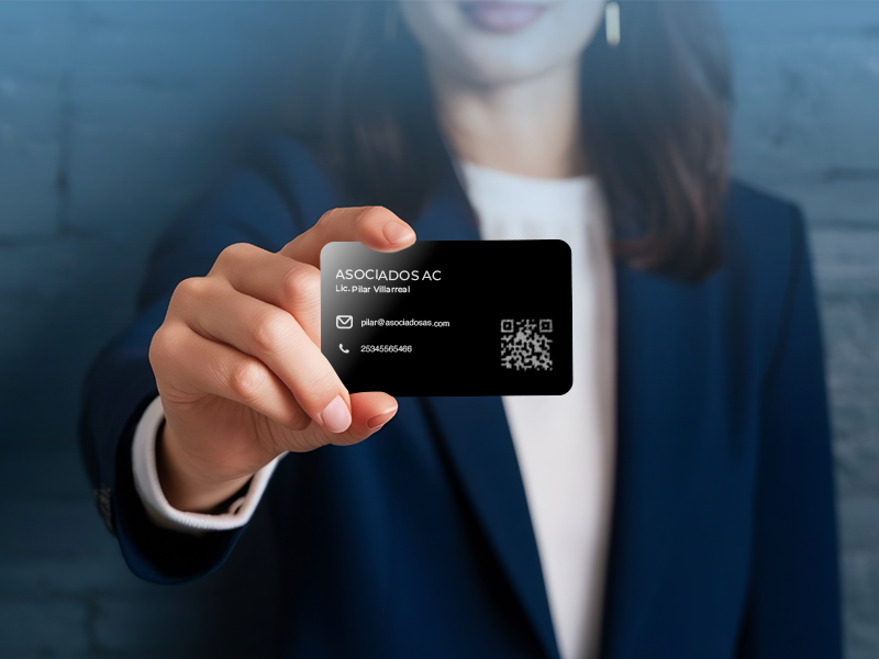 Tarjeta Profesional Metalizada con NFC y QR – LinkMeID